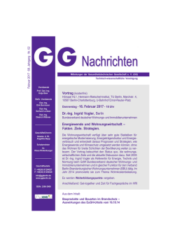 zum Thema - Gesundheitstechnische Gesellschaft e.V.