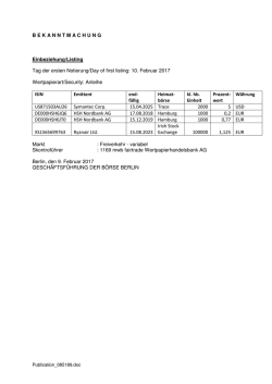 Einbeziehung - B&ouml;rse Berlin