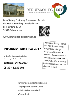 informationstag 2017 - Berufskolleg Geilenkirchen
