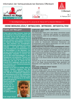Information der Vertrauensleute bei Siemens