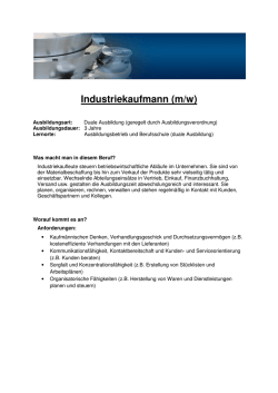 Industriekaufmann (m/w)