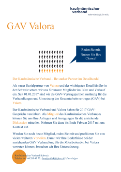 GAV Valora - Kaufmännischer Verband Schweiz