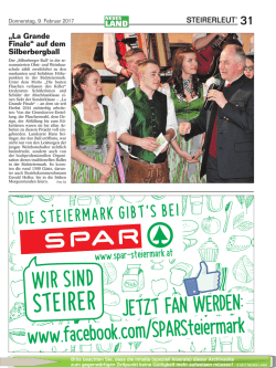 JETZT FAN WERDEN: www.facebook.com/SPARSteiermark