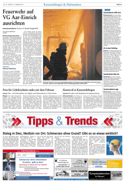Feuerwehr auf VG Aar-Einrich ausrichten - Rhein
