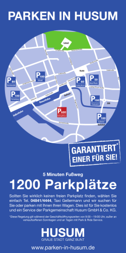 1200 Parkplätze - Werbegemeinschaft Husum eV