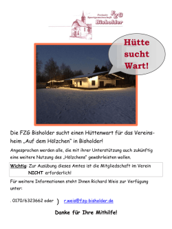 H&uuml;tte sucht Wart! - FZG