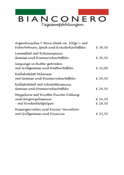 Abend-Tafel - Bianconero
