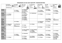 Gottesdienste vom 4. bis 12. Februar 2017