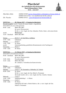 Gottesdienstordnung v. 05.02.