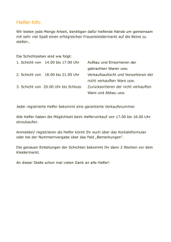 Helfer-Info - Frauenkleidermarkt