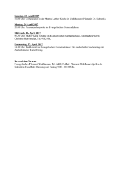 Gottesdienst als PDF - in der Stadt Lorch!