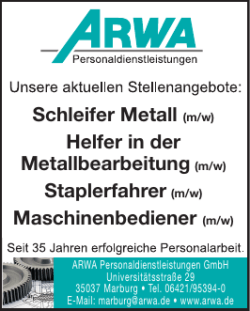 Schleifer Metall (m/w) Helfer in der Metallbearbeitung (m/w