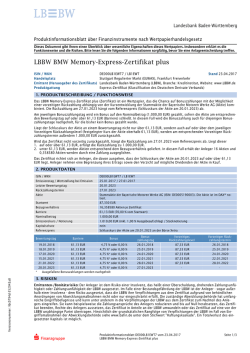 LBBW BMW Memory-Express-Zertifikat plus - lbbw