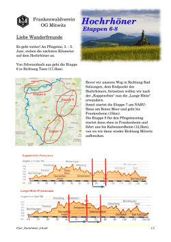 Etappen 6 bis 8 - Frankenwaldvereins Mitwitz