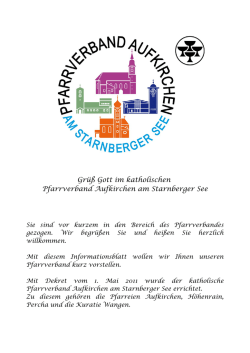 Gr&uuml;&szlig; Gott im katholischen Pfarrverband Aufkirchen am Starnberger