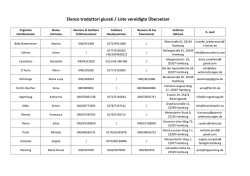 Elenco traduttori giurati / Liste vereidigte Übersetzer