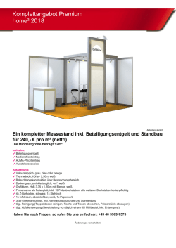 Informationen zum Komplettstand Premium