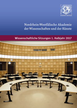 Januar bis Juni - Nordrhein-Westf&auml;lische Akademie der