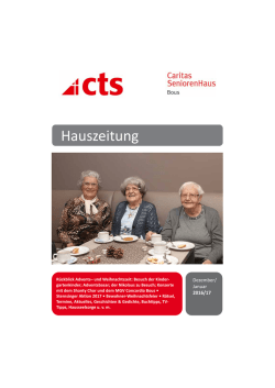 Hauszeitung - Caritas SeniorenHaus Bous