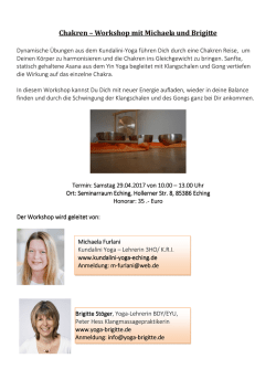 Chakren &ndash; Workshop mit Michaela und Brigitte