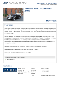 Mercedes-Benz 220 Cabriolet B (1953) 159 000 EUR