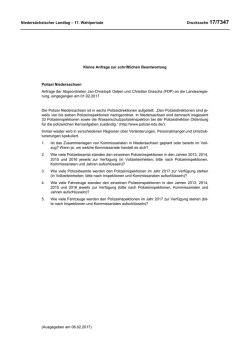 Drucksachen allgemein - Nieders&auml;chsischer Landtag