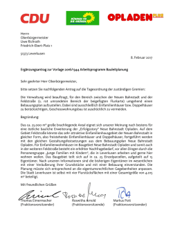 Herrn Oberb&uuml;rgermeister Uwe Richrath Friedrich-Ebert