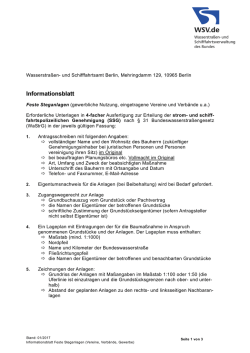 Informationsblatt f&uuml;r Feste Steganlagen