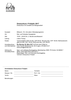 Dressurkurs Fr&uuml;hjahr 2017 - Reit