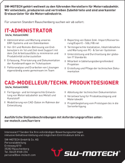 it-administrator cad-modelleur/techn. produktdesigner