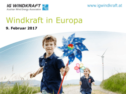 Präsentation Windkraftausbau 2016 in Europa (PPT