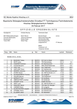 Ergebnisse - WSV Weissenstadt