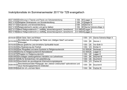 Inskriptionsliste im Sommersemester 2017 f&uuml;r TZ8 evangelisch