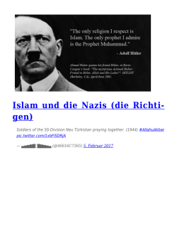 Islam und die Nazis (die Richtigen)
