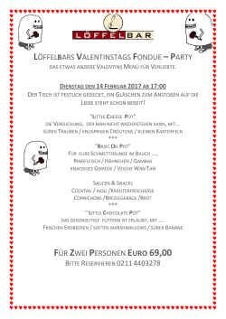 löffelbars valentinstags fondue –party für zwei personen euro 69,00