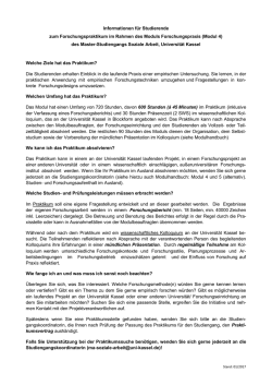 Informationen f&uuml;r Studierende zum