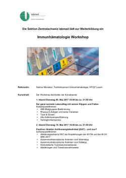 Immunh&auml;matologie Workshop