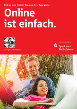 Booklet Online-Banking - Sparkasse Südholstein