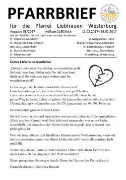 Pfarrbrief 03/2017 - Liebfrauen Westerburg