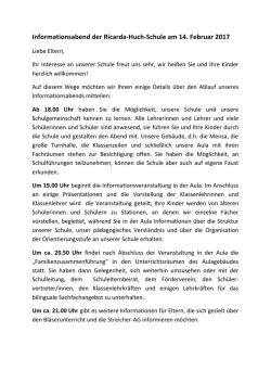 Informationsabend der Ricarda-Huch