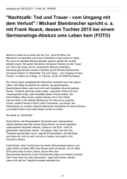 "Nachtcafé: Tod und Trauer - vom Umgang mit dem Verlust