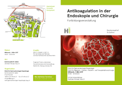 Antikoagulation in der Endoskopie und Chirurgie - www.gastro
