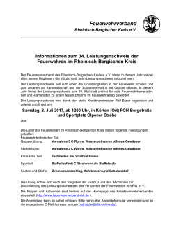 Informationen  - Feuerwehrverband Rheinisch