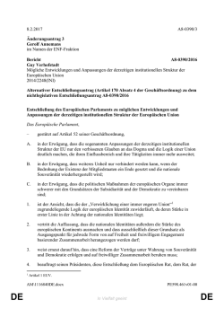 8.2.2017 A8-0390/1 Änderungsantrag 1 Gerolf Annemans im
