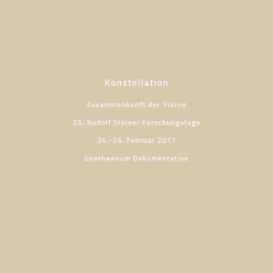 Konstellation - Rudolf Steiner Forschungstage