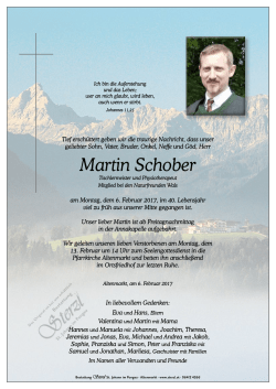 Martin Schober - Bestattung Sterzl