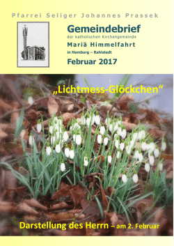 Lichtmess-Glöckchen - Katholische Pfarrgemeinde Mariä Himmelfahrt