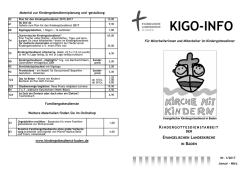 KIGO-Info 1/201 - Kindergottesdienst Baden
