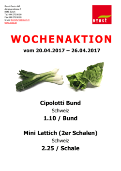 wochenaktion - Reust Gastro AG