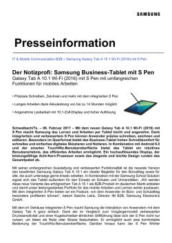 SAMSUNG Galaxy Tab A 10.1 Wi-Fi (2016) mit S Pen Produktdetails
